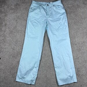 Talbots Pants Women's 10P‎ Stretch Aqua Soft Cotton Blend Summer Preppy Coastal